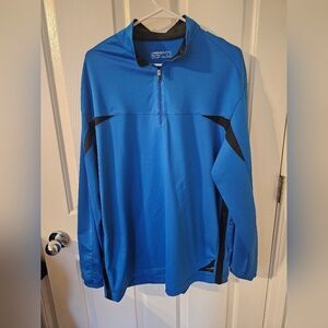 Nike Golf Fit Dry Quarter Zip Mens L Blue Pullover Lightweight Jacket Outerwear